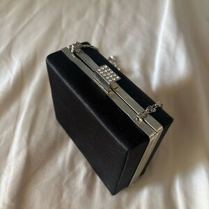 Elegant Black and Silver Clutch